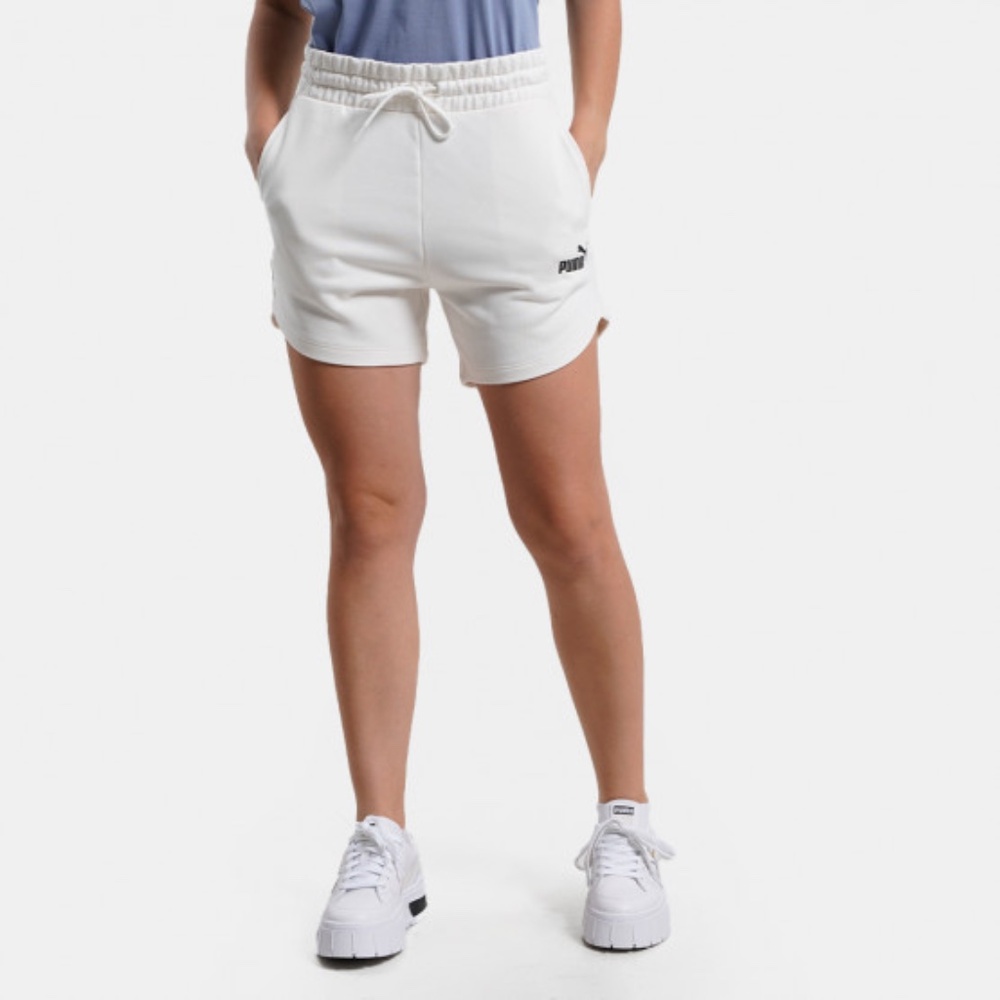 Puma Ess 5" High Waist Women's Shorts white